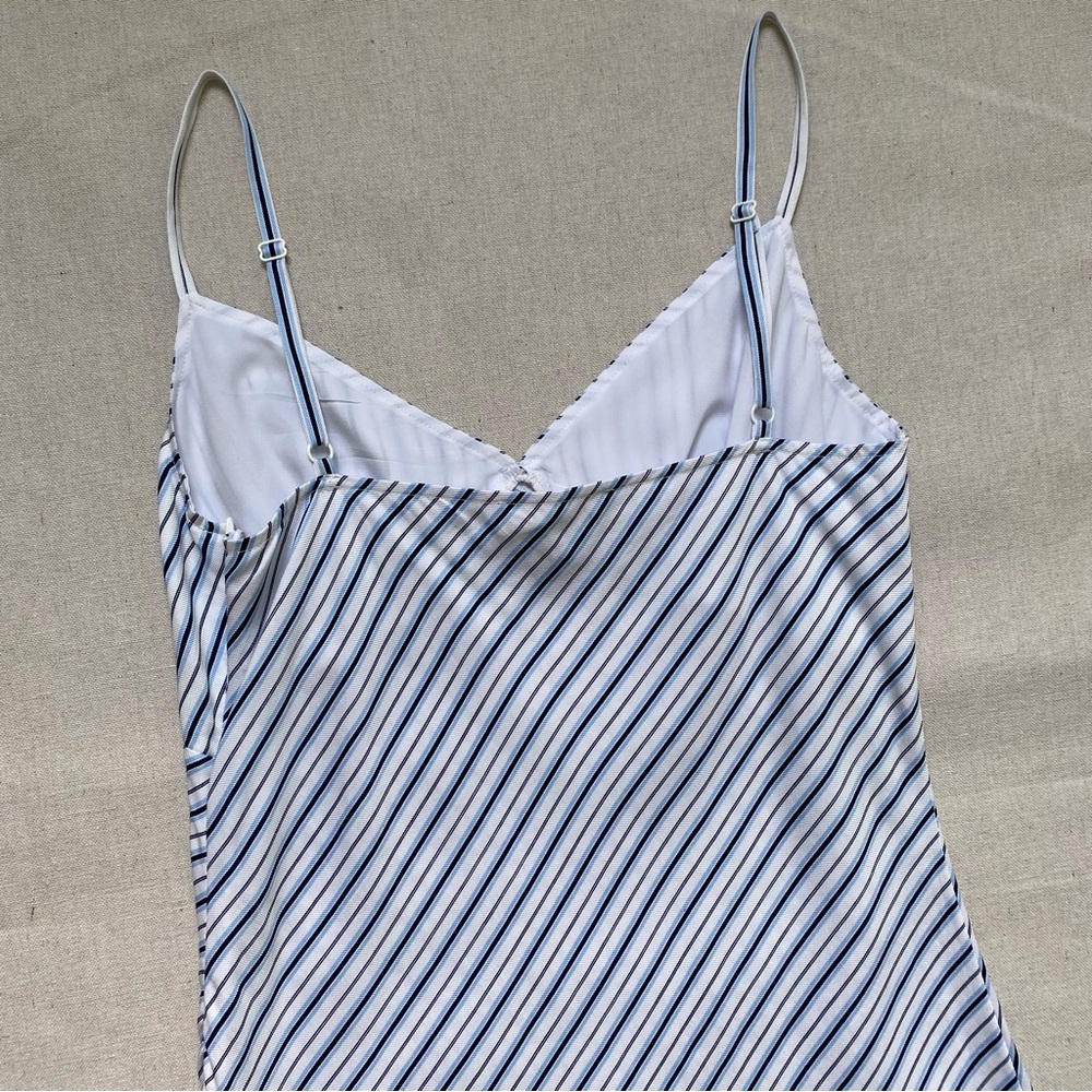 Michael Kors Striped Slip Midi Dress Adjustable Spaghetti Straps - Picture 8 of 15